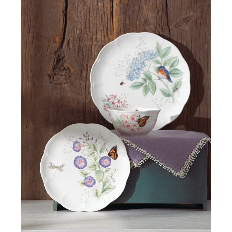 Lenox Butterfly Meadow Flutter 12 Piece Dinnerware Set, Service for 4