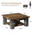 39.4-inch 2-tier Square Coffee Table