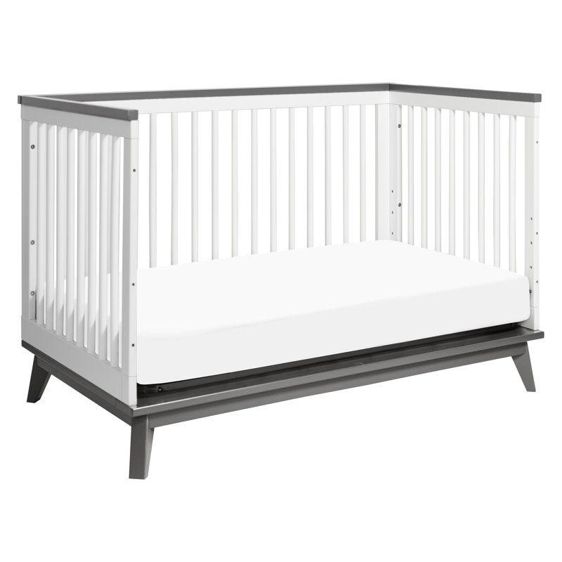 Scoot 3-in-1 Convertible Crib, Slate/White