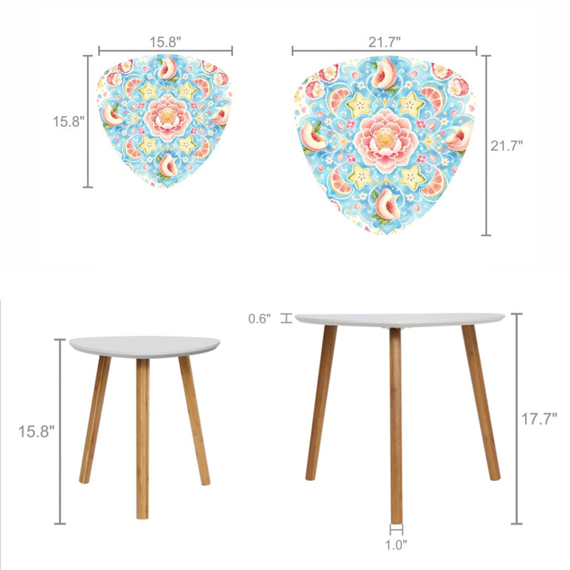 Ensemble de 2 tables basses gigognes Triangle