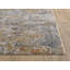 Tapis bleu / brun en polyester abstrait tissé à la machine-1822296782