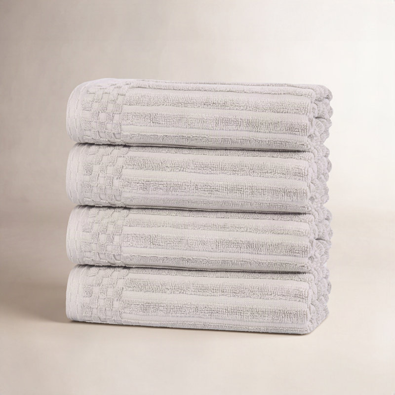 Ensemble de serviettes en coton Kleiman, Argent argent