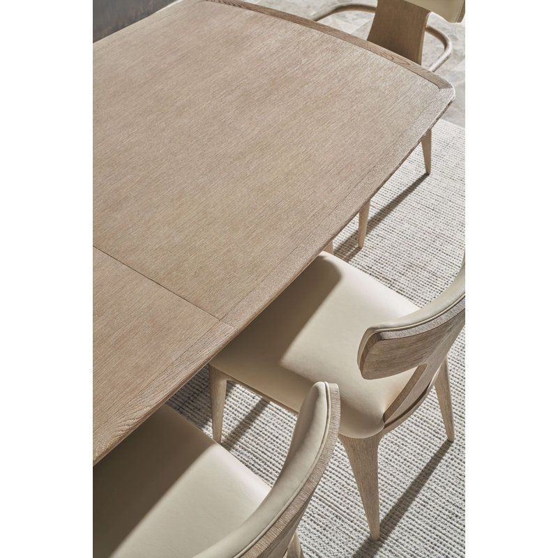 Repose Extendable Oak Solid Wood Base Dining Table, Gray Oak