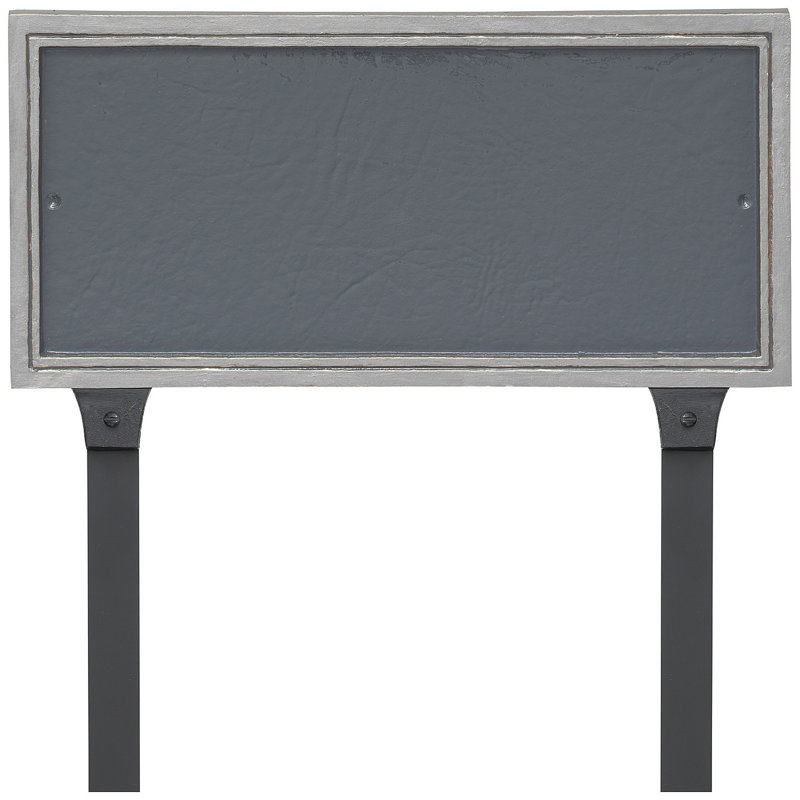 Fremont 1-Line Lawn Address Sign, Yes, Gray/Silver