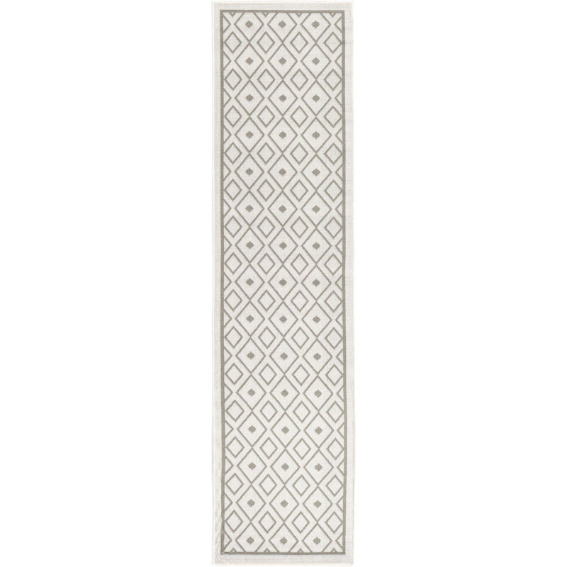 Geometric Indoor / Outdoor Rug, Runner 2' x 8'