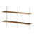 36" X 6" Floating Bookshelf With Adjustable Brackets, Wooden Shelf For Living Room & Home Organization, Hanging Shelf, Decorative Shelf For Wall Decor, Rustic & Boho, Burnt, 4 Tier-1516355607