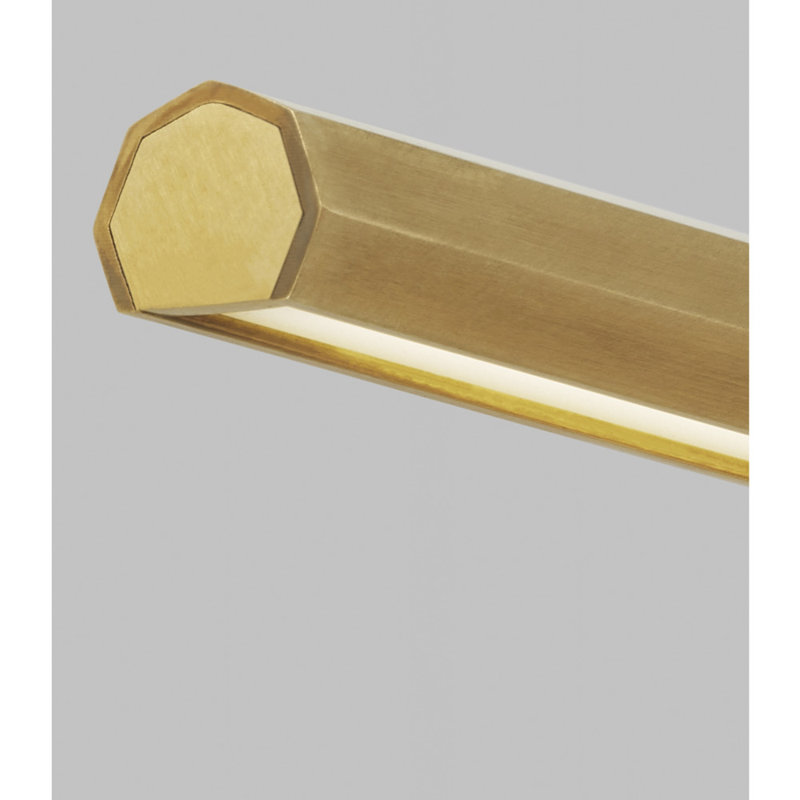Plural Dimmable LED Wall Mounted Picture Light, Natural Brass