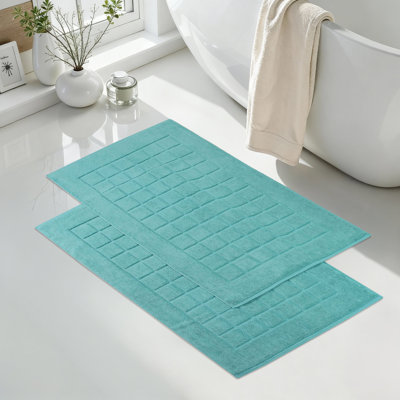 Tapis de bain réversible 100% coton épais et absorbant
