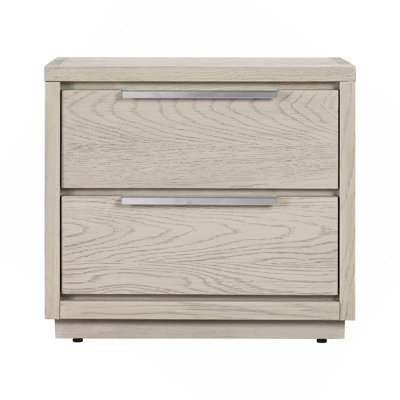 Modern 2 Drawer Nightstand With Long Handle & Ample Storage, Easy Maintenance
