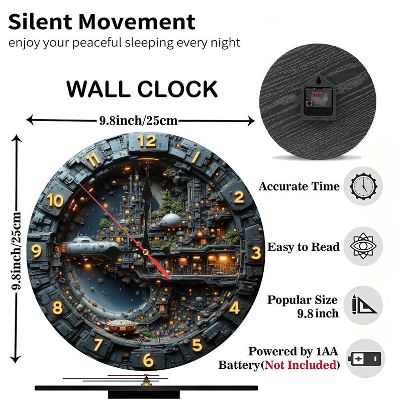 Illustration de l'horloge Sci Fi