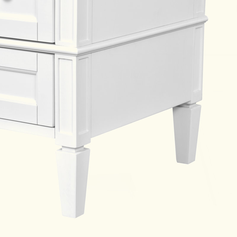 Meuble-lavabo moderne de 30 po avec lavabo en céramique, 3 tiroirs, meuble de rangement moderne en bois massif, idéal pour la maison