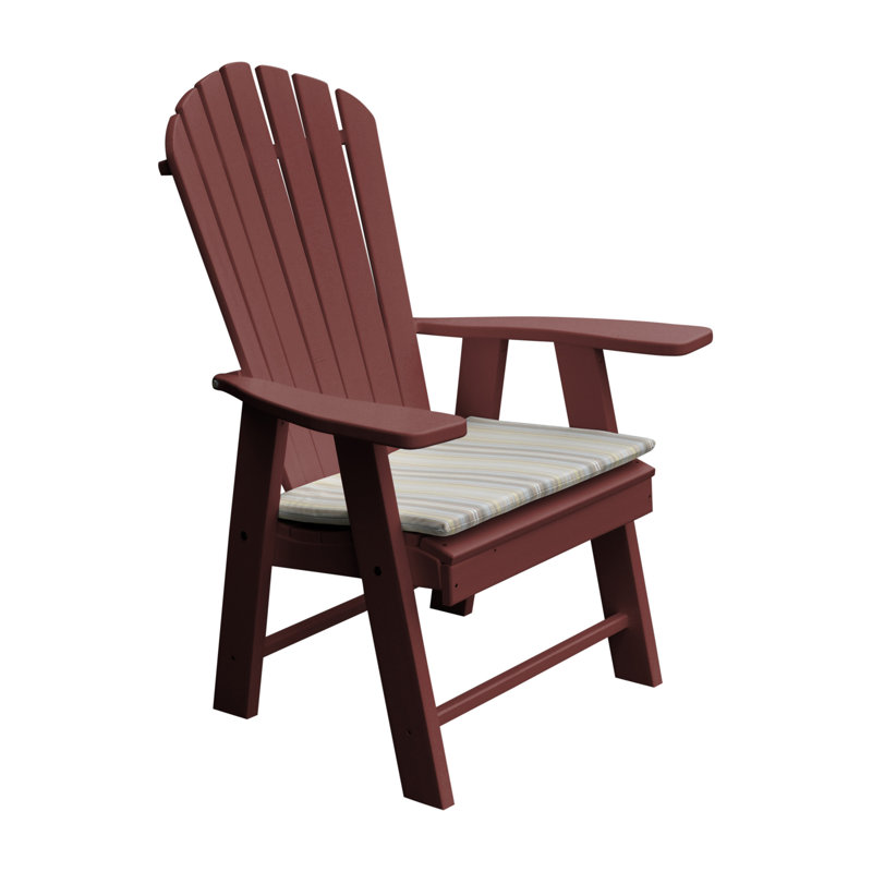 Chaise Adirondack verticale en plastique Stalham, Bois de cerisier