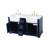 Pardue 60'' Double Bathroom Vanity with Marble Top-620404222
