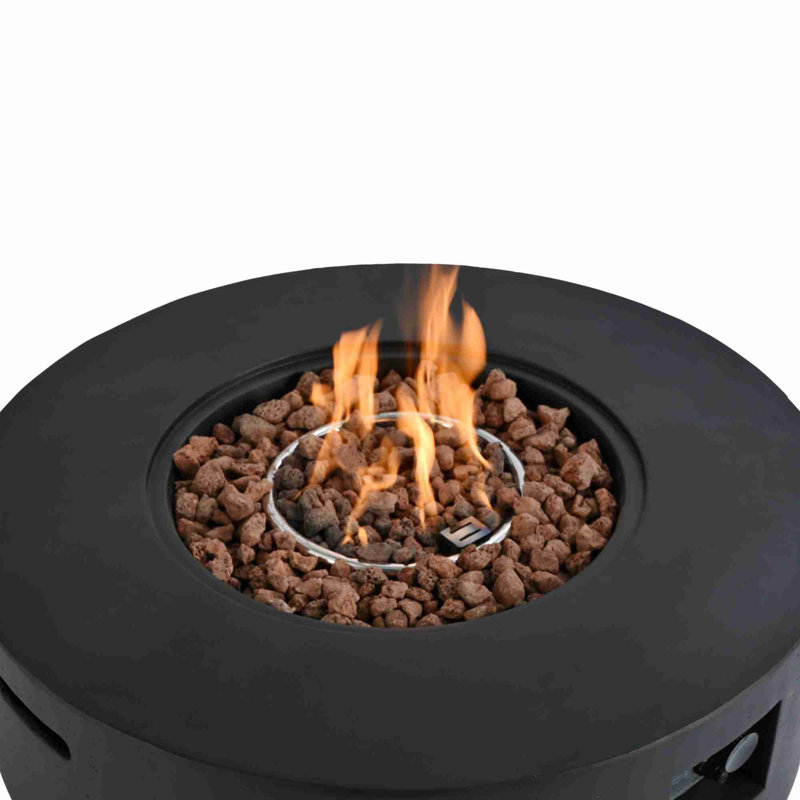 MGO Outdoor Propane Fire Pit, Black