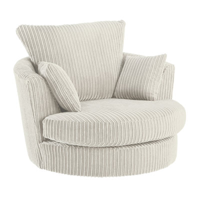 Moana Upholstered Swivel Barrel Chair