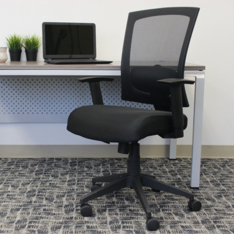 Black Mesh High Back Swivel Task Chair with Adjustable Arms