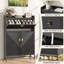 Armoire à chaussures avec tiroir rabattable et tablettes de rangement, armoire à chaussures avec portes