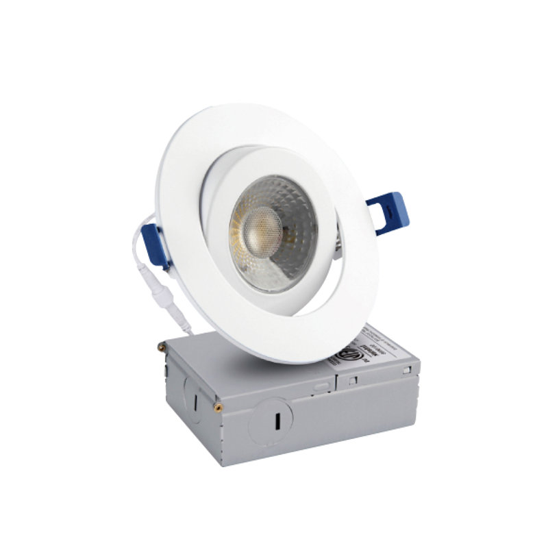 Plafonnier encastré à cardan 700 lumens - sélectionnable 2700K-5000K - blanc