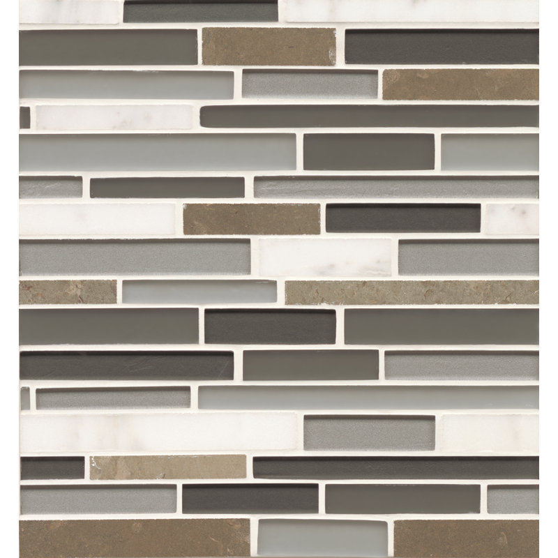 Manhattan Glass Linear Mosaic Wall & Floor Tile, Angeles