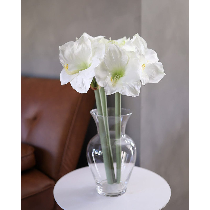 White Artificial Amaryllis 19.5”, White