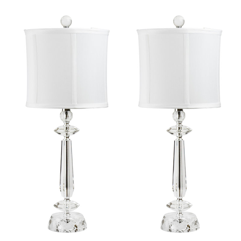 Rodrigez Crystal Table Lamp, White