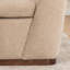 Fauteuil d'appoint rembourré avec accoudoirs à dossier plein et chaise demi-tonneau avec base en bois massif-864772964