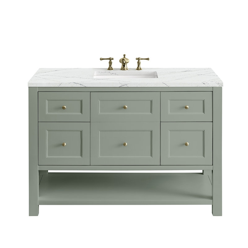 Breckenridge 48'' W Single Vanity, Ethereal Noctis, Smokey Celadon, 8" Widespread
