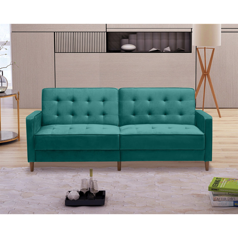 Stetson Upholstered 80'' Sofa, Green