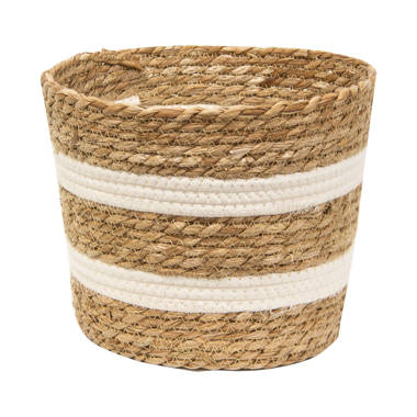 2 Piece Fabric Basket Set BTERAZ Color: Ivory