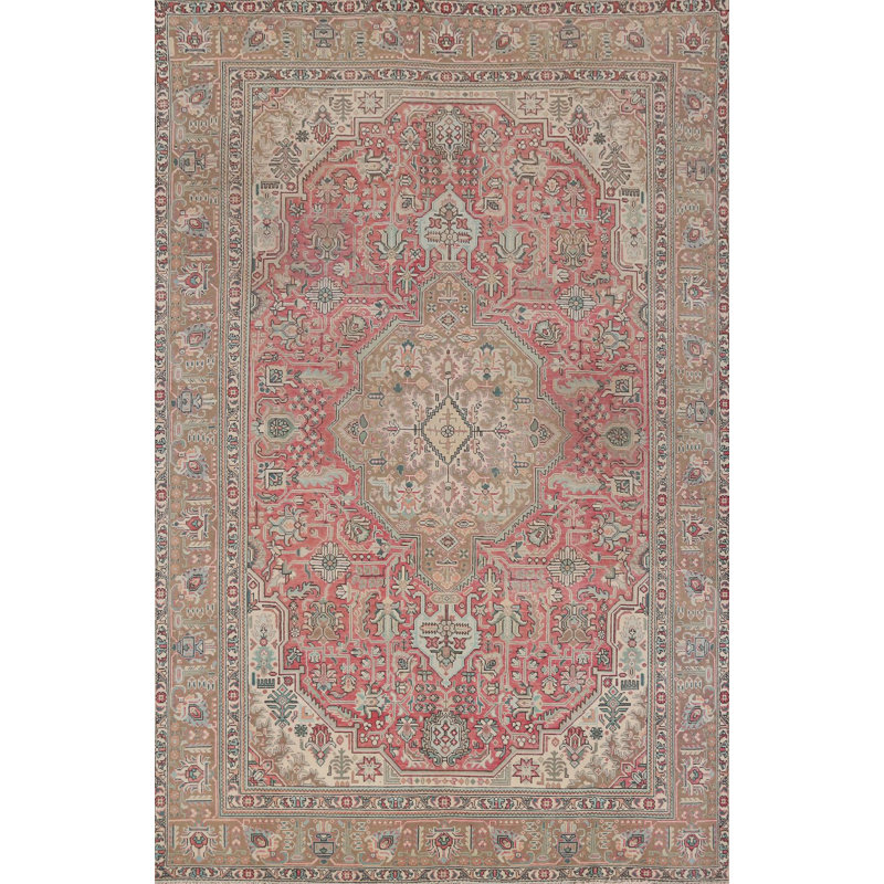 Tapis traditionnel en laine à motif géométrique 6 x 10