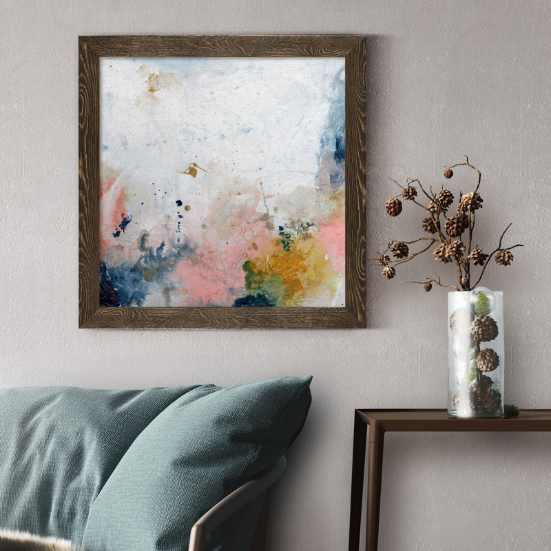 Pastel Fantasy IV-reproduction d’art sur toile encadrée, H 31,5 po x l 31,5 po x P 1,5 po, Cadre noyer