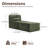 Sisler 35.4" Compression Upholstered  Corduroy Convertible Floor Modular sofa with Ottoman and Storage Pocket, No Assembly Required-412517615