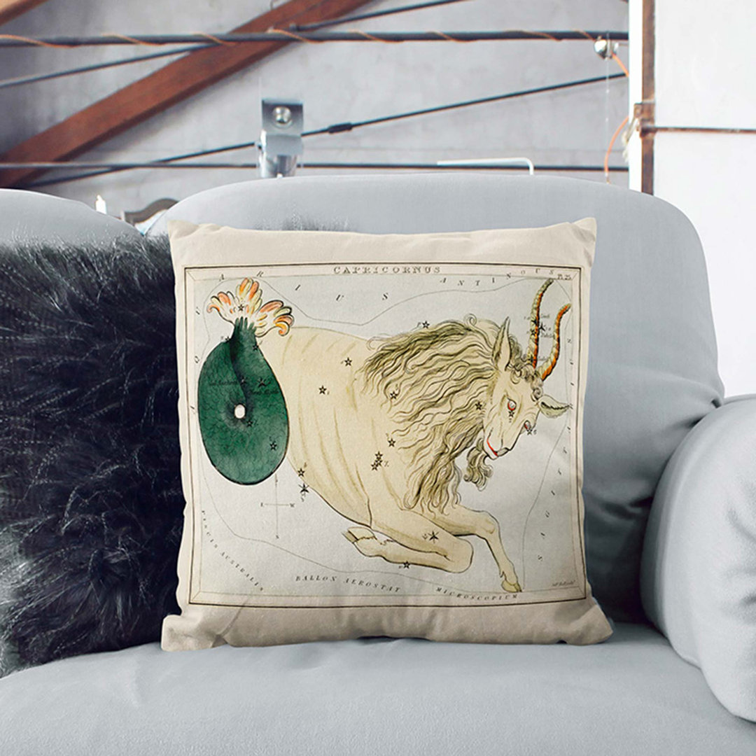 Astronomical Zodiac Chart of the Capricorn Cushion with Filling