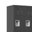 Casiers en métal de 72 po de hauteur avec 6 portes, rangement sécuritaire pour différentes zones, pulvérisation électrostatique, casiers de porte noirs, grande capacité tout usage,