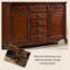 Armoire de rangement en bois massif brun de style américain 70,87 "