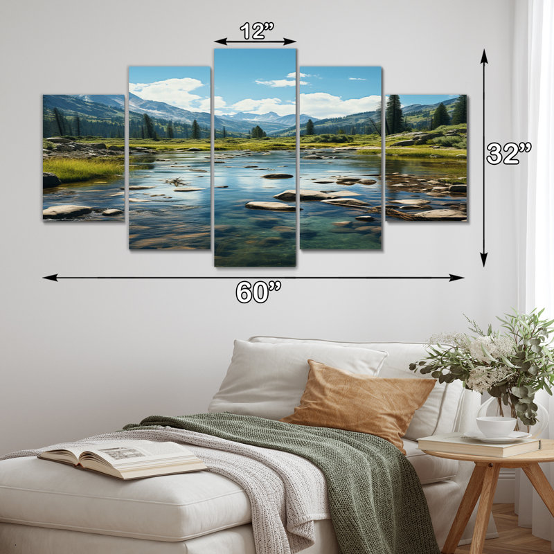 «USA Yosemite National Park Landscape I», impression sur toile - 5 panneaux