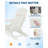 Folding Adirondack Chair Set of 2 with Side Table, All-Weather HDPE Outdoor Chair, Wooden Textured with Cup Holder for patios, Decks, Gardens, fire pits, White-440781131
