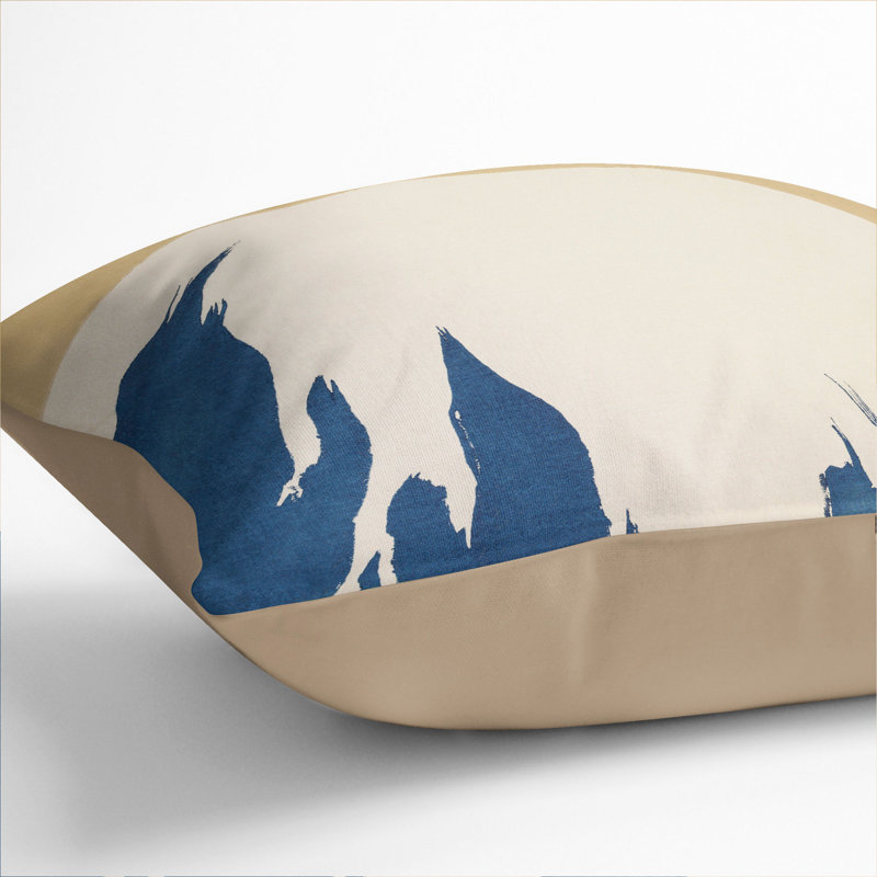 Top of Mount Fuji Scatter Cushion with Filling, Stone, 40cm H x 40cm W x 15cm D
