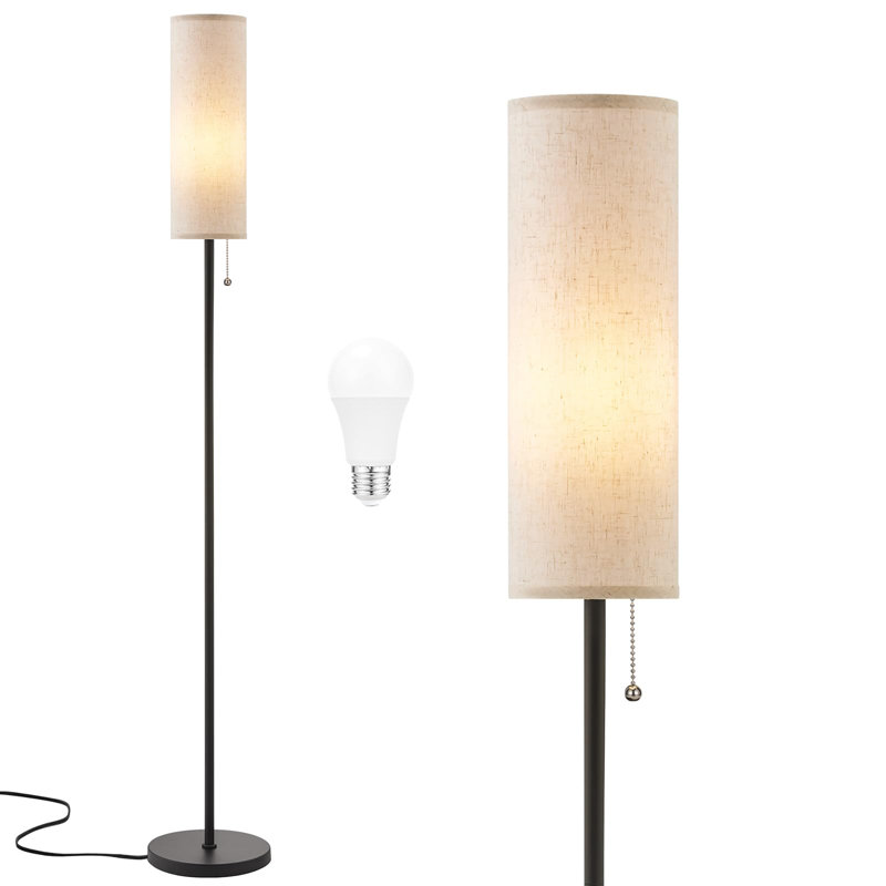 Lampe sur pied 64 po, Noir, noir, noir, noir, Beige