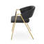 Chaise de salle à manger rembourrée moderne avec dossier et pieds en forme de V (ensemble de 2)