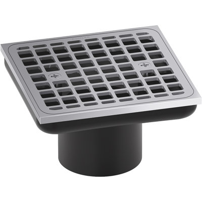 Bonde de douche carrée en laiton Clearflo (corps de bonde non inclus)