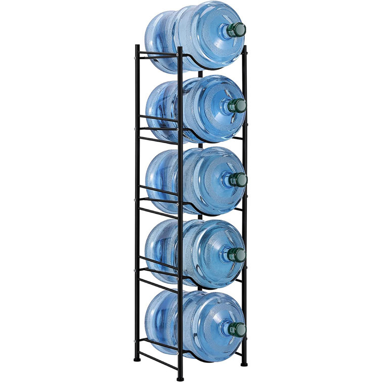 7 Tier Water Bottle Storage Rack, Free Standing Vertical Metal
