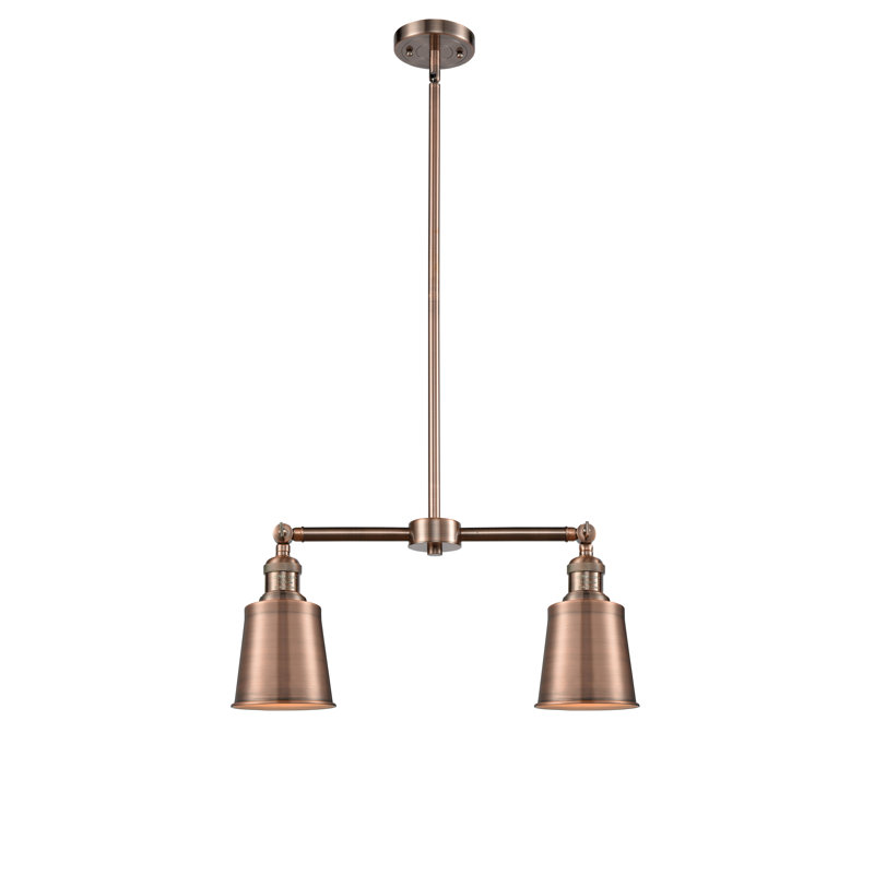 Luminaire suspendu linéaire à 2 lumières pour îlot de cuisine Lavender Hill, Ampoule non incluse