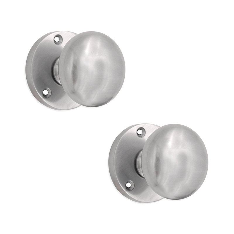 Victorian Door Knob, Satin Chrome