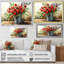 Bouquet de roses dans un vase de ferme I - Roses, art mural-1809346348-1809346345-1809346359