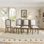 Ensemble de 4 chaises de salle à manger de style campagnard, rembourrées avec dossier haut, sièges modernes pour la cuisine, la chambre à coucher et le salon-308503083