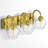 3 - Light Farmhouse Vanity Light Clear Glass Diamond Shade, Brushed Gold-2029131807-2029131786-2029131798