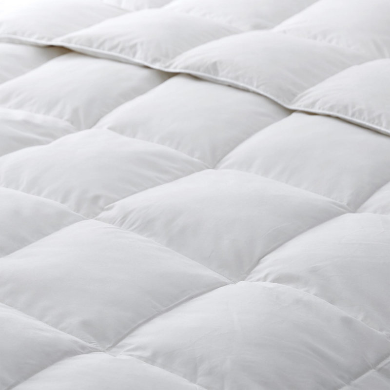 Full Ultra-Soft White Microfiber Goose Down Comforter