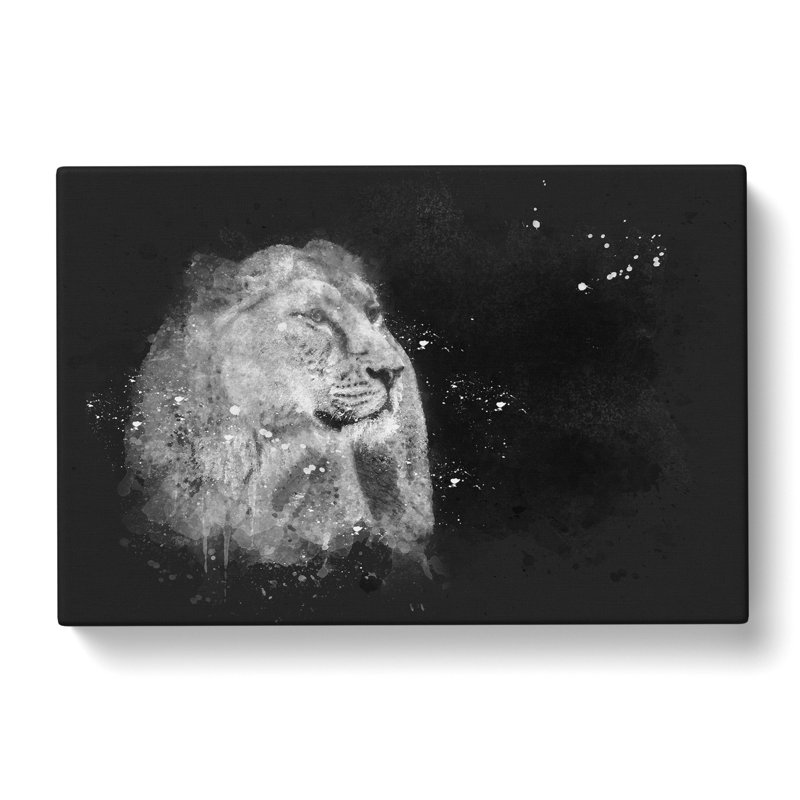 Wild Lioness - Wrapped Canvas Print, 40cm H x 60cm W x 3cm D