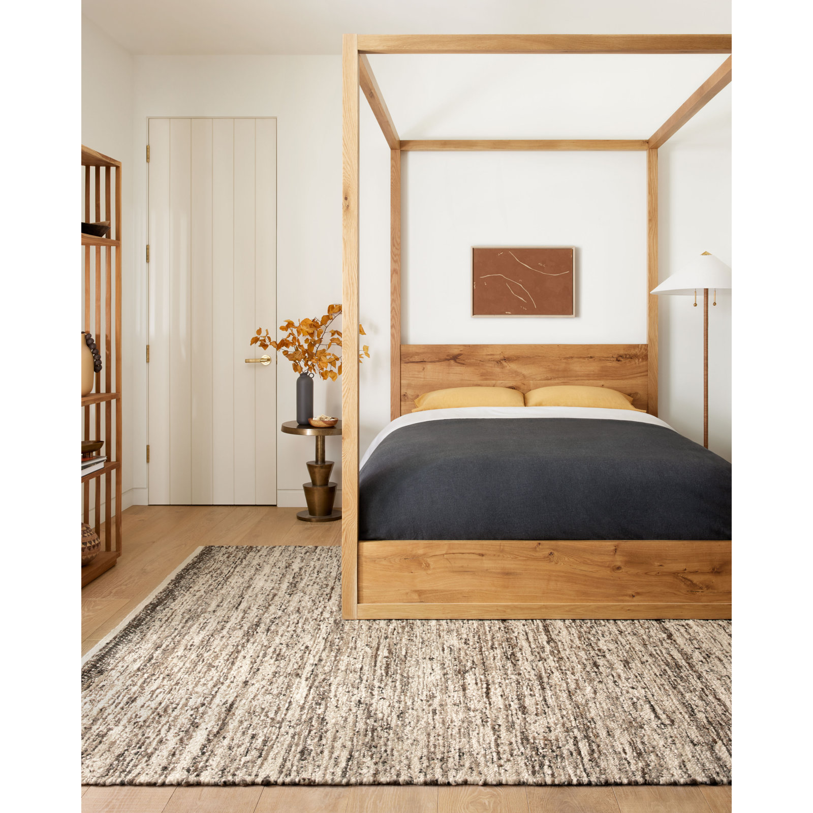 Crispin Silver Ivory Abstract Rug, Abstract, Rectangle 7'9" x 9'9"